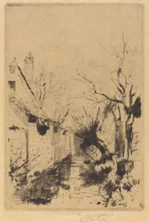 Mały strumyk zimą, Wiltshire