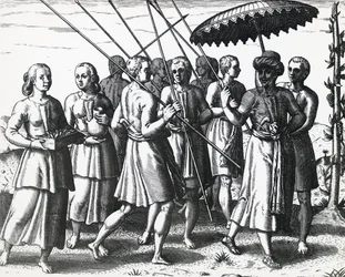 Mieszkańcy Sumatry, Theodor de Bry (1528-1598), rycina