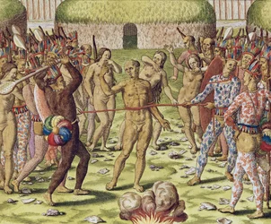 Egzekucja wroga przez Indian Topinambous, 1562