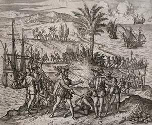 Aresztowanie Krzysztofa i Bartłomieja Kolumba na rozkaz Francisco de Bobadilla