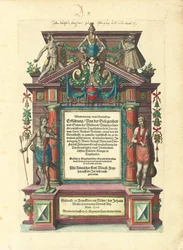Strona tytułowa pierwszego wydania w języku niemieckim pierwszej części „Wielkich podróży: Ameryka”, 1590