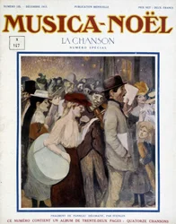 Magazyn „musica Noel”, numer specjalnej piosenki z grudnia 1913. Okładka składa się z fragmentu ozdobnej płyty Steinlen.