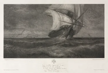 Statek widmo lub na falach, 1872.
