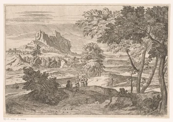 Arkadyjski krajobraz z postaciami i królikami Suite de Paysages (tytuł serii)