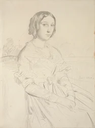 Portret młodej kobiety siedzącej trzy czwarte w lewo, 1839-1856