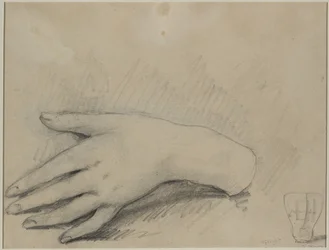 Studium kobiecej ręki wers, 1800s.