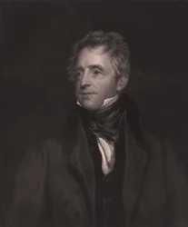 Portret angielskiego aktora Johna Fawcetta (1768-1837), rycina W J Edwardsa z obrazu Thomasa Lawrence