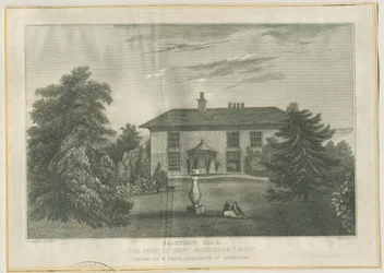 Checkley - Beauhurst Hall: grawerowanie, bd [c 1820-1830] (druk)