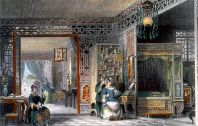 Buduar i sypialnia damy wysokiego rodu, Chiny, 1843
