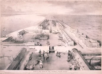 Thames Haven Dock, Londyn, ok. 1830 r.