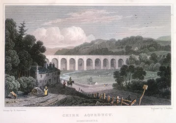 Akwedukt Chirk na kanale Ellesmere, c1829
