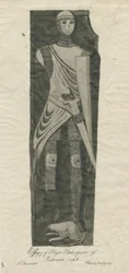 Mavesyn Ridware - Grobowiec Hugo Mavesyna: sepia i tuszowanie, nd [?koniec XVIII wieku]