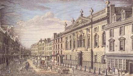 Ironmongers Hall i Fenchurch Street, rycina, wg I.Donawella, ok. 1750