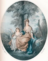 Lady Rushout i jej córka, 1784, 1902