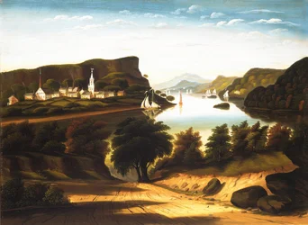 Jezioro George i wioska Caldwell