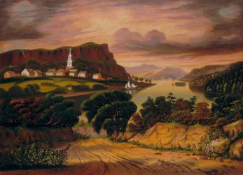 Jezioro George i wioska Caldwell