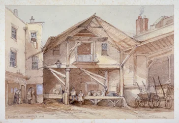 Blossoms Inn, Lawrence Lane, City of London, 1854.