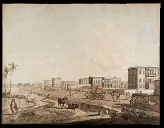 Nowe budynki w Chouringhee z widoków Kalkuty, 1787