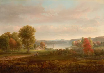 Widok na rzekę Hudson jesienią 1850 r.