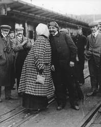 Państwo Bleriot po przepłynięciu Kanału, 1910