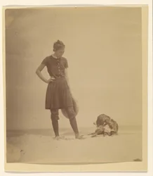 Margaret Eakins i Harry na plaży, Manasquan, New Jersey