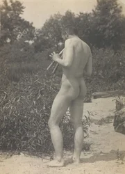 Thomas Eakins, Akt, Gra na fajkach, ca. 1883.