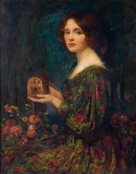 Wysadzana Klejnotami Szkatułka