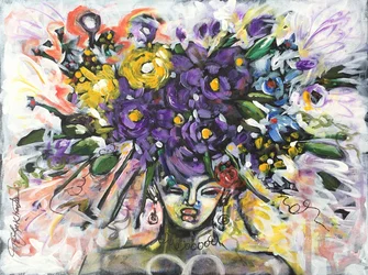 Flower Girl, 2017 (akryl na płótnie)