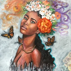 Monarch Beauty, 2018 (mieszane media na płótnie)