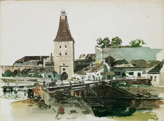 Wiener Tor - brama miejska w Krems (watercorlour)