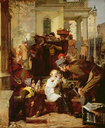 Spragniony klient (olej na płótnie)