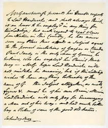 List Thomasa Gainsborough do Lorda Hardwicke
