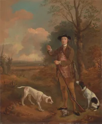 Major John Dade z Tannington, Suffolk, ca. 1755.