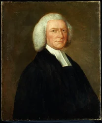 Portret biskupa Woodwarda, do połowy długości, w szatach duchownych, ok. 1756-58