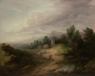 Zalesiony krajobraz wyżynny, prawdopodobnie 1783 r.