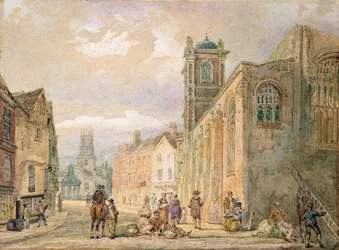 All Saints Pavement, York (ołówek i akwarela)