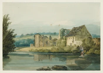 Opactwo św. Agaty, Richmond, Yorkshire, ok. 1797 r. (akwarela, gwasz, tusz, guma arabska i ołówek na papierze)