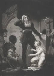 Książę Artur i Hubert Szekspir, król Jan, akt 4, scena 1, 1823-24.