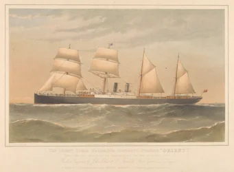 Litografia statku parowego "Orient" (1879)