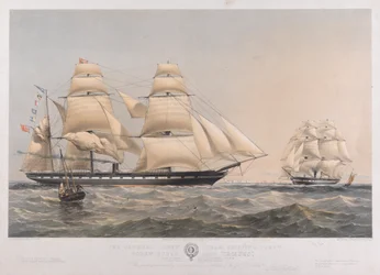 Śrubowy statek parowy Croesus należący do General Screw Steam Shipping Compy