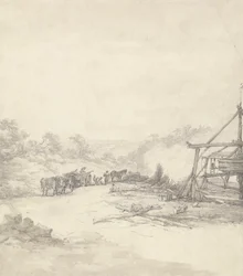 Descarregando Pit Props em Coalbrookdale Polish