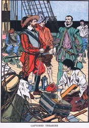 Przechwycony skarb (kolorowa litografia)