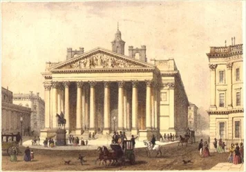 The Royal Exchange, rycina Charles-Claude Bachelier (fl.1830-60), wyd. 1854 przez E. Gambart & Co. (litografia)