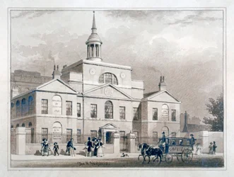 City of London Lying-In Hospital, City Road, Finsbury, Londyn, c1827.