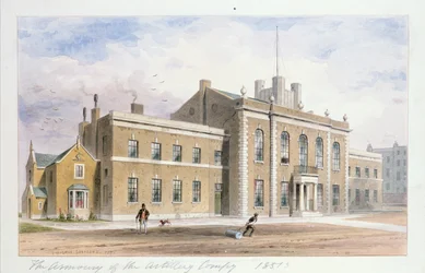 Royal Artillery House, Finsbury Square, 1851 (wc na papierze)