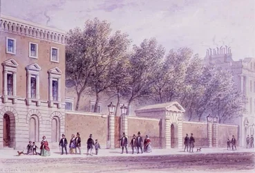 Nowe Wejście do Grocers Hall, Princes Street, naprzeciwko Banku. Wzniesiony 1842.