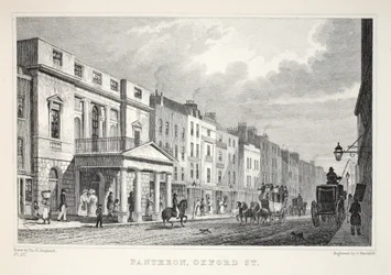 Panteon, Oxford Street, z pubu „Londyn i jego okolice w XIX wieku”. Jones und Co., 1827-1829