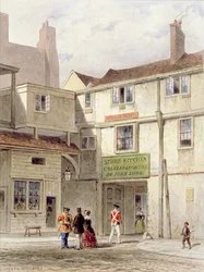 Słynna stołówka w Wieży - zwana Kamienną Kuchnią - rozebrana 1827 (akwarela)