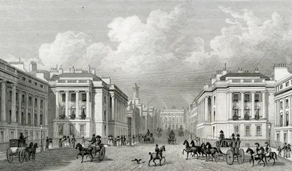 Waterloo Place i część Regent Street, pub.1828