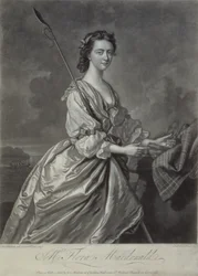 Flora MacDonald (1722-90), grawer J. Faber, 1747 (grawerunek mezzotinta)